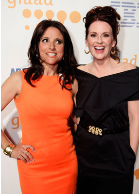 Julia Louis-Dreyfus and Megan Mullally Julia Louis-Dreyfus and Megan Mullally