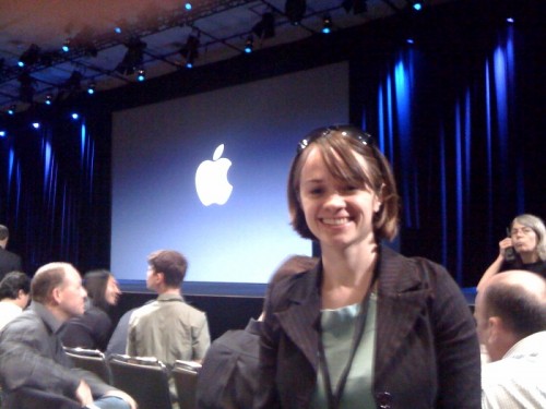 alexis Third row just before start of Apple Keynote. Apple employees + Alexis!
