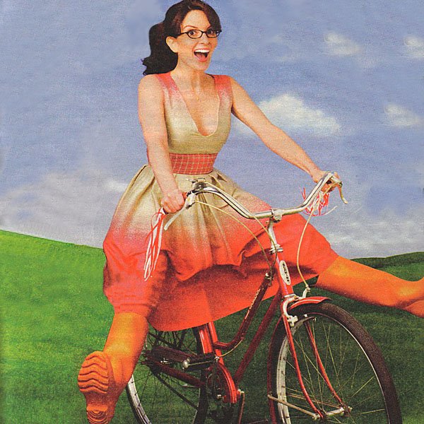 tinafey Tina Fey Auto-Straddles Into the Breezy Blue Sky