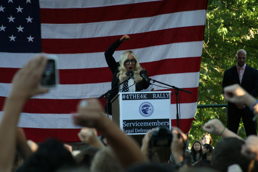 Lady Gaga Don't Ask Don't Tell Rally Lady Gaga Don't Ask Don't Tell Rally