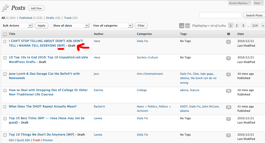 wordpress-drafts