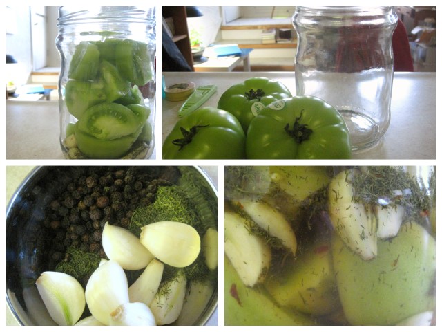 pickled green tomatoes