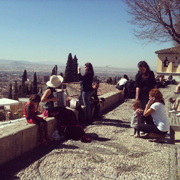 lesbian moms at the Mirador de San Nicolas