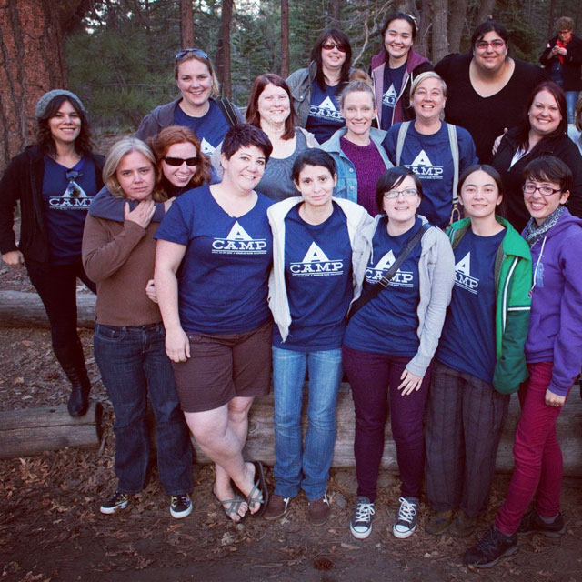 Autostraddle Campers wearing shirts Autostraddle Campers wearing shirts