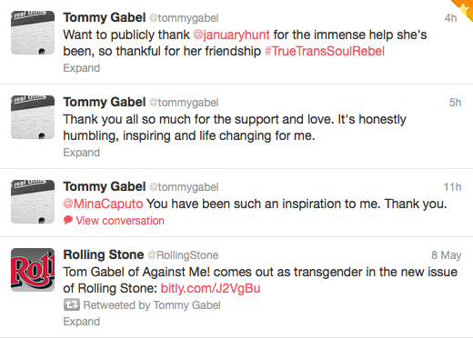 Tom Gabel Tweets