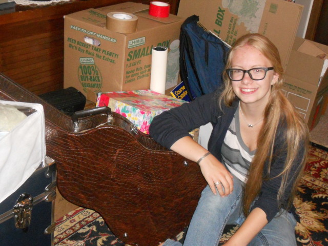 Kate with college stuff