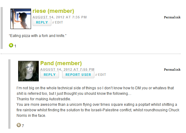 best ever response to a comment about pizza