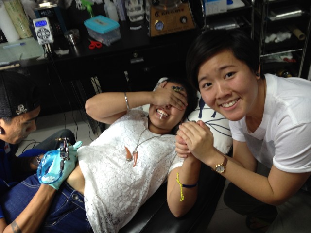 getting friend's tat