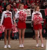 glee cheerios brittany throw pompom on the ground sad angry defeat