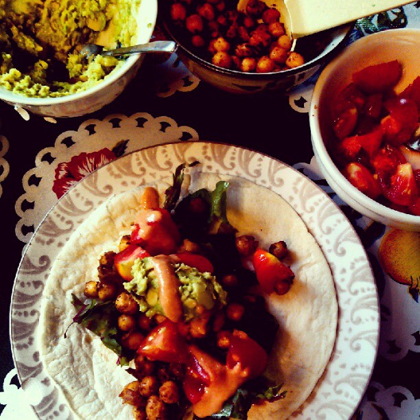 roasted chickpea tacos