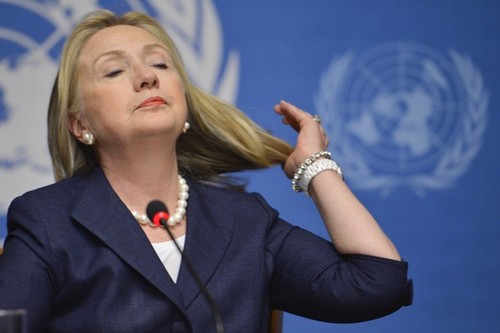 US Secretary of State Hillary Clinton ge