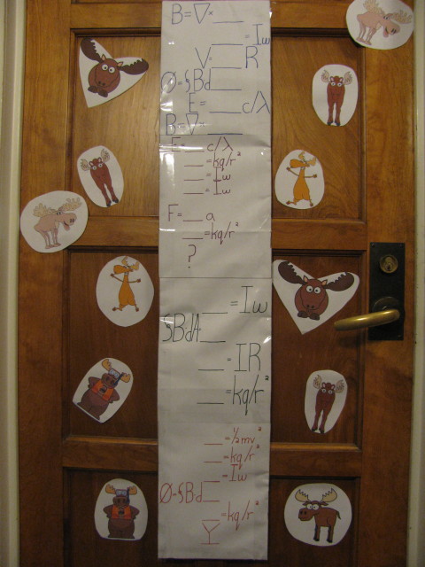 Alisha's decorated door!