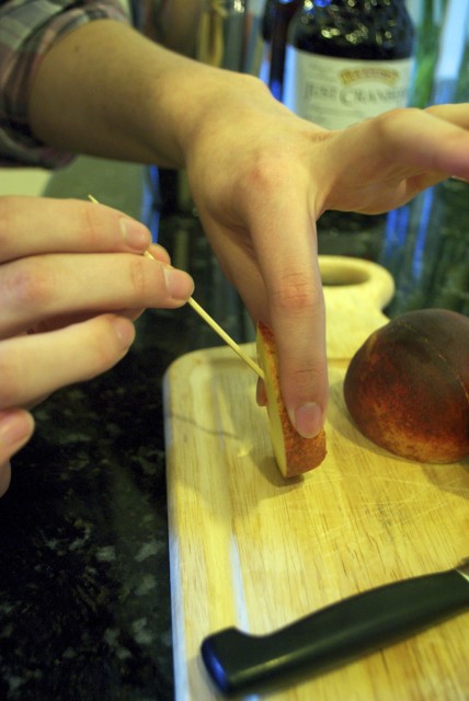 Skewering a Peach