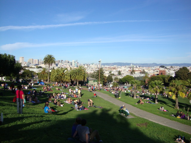 It's always sunny at the park.