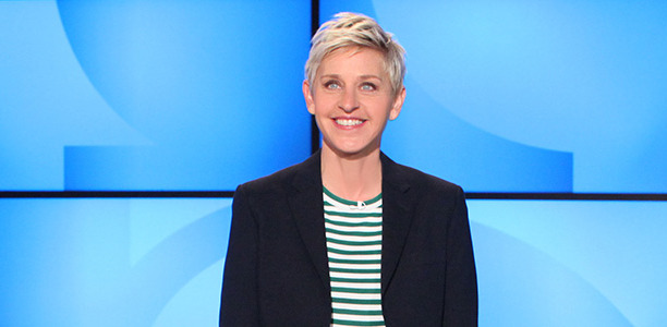 that striped shirt really makes your eyes pop, ellen