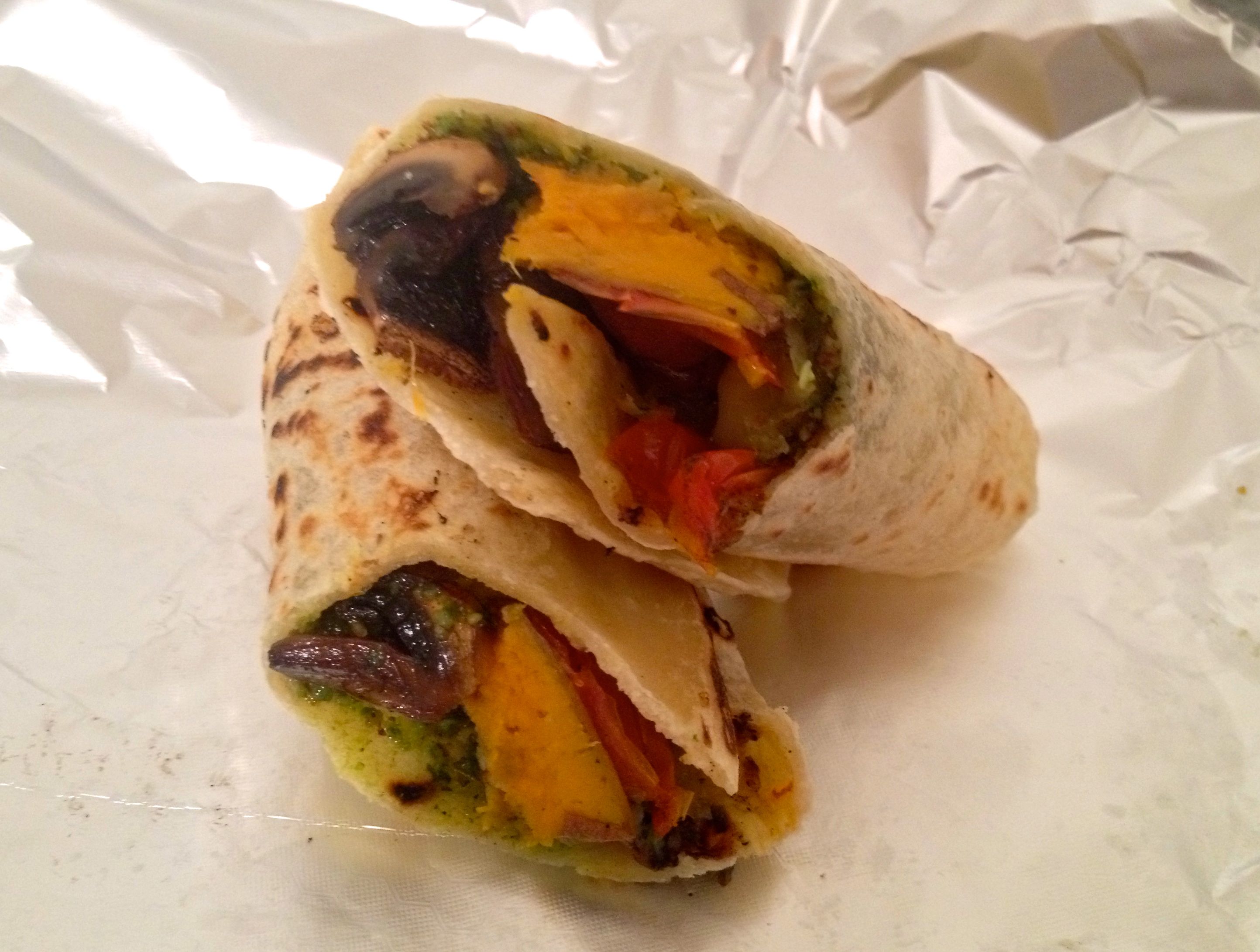 You Can Take It With You: Pesto and Roasted Vegetable Wraps