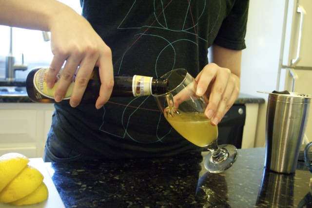 pouring White Hatter