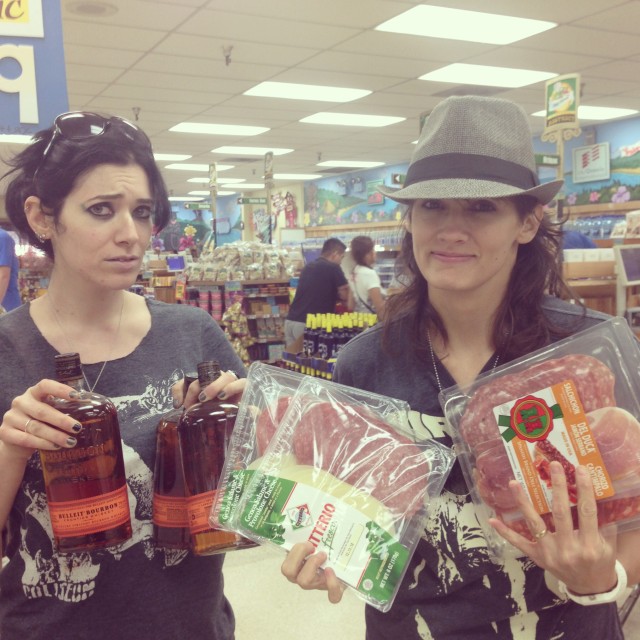 whiskey and meat