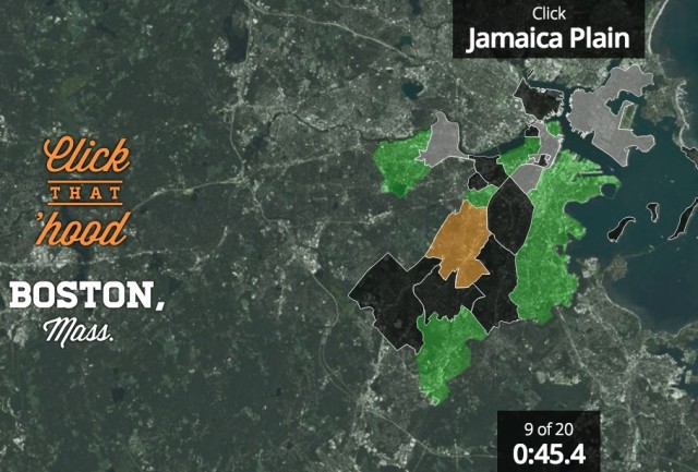 Click that 'Hood won't offer you a forum to debate if Jamaica Plain is the lesbian capital of the world, but it will help you locate it on a map!