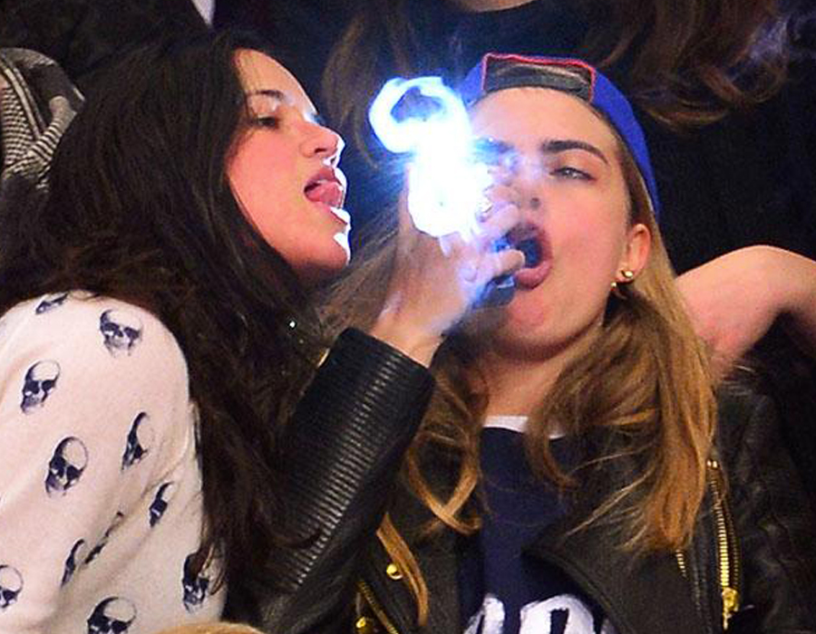 BREAKING: Michelle Rodriguez and Cara Delevingne “Make Out” At A Knicks Game