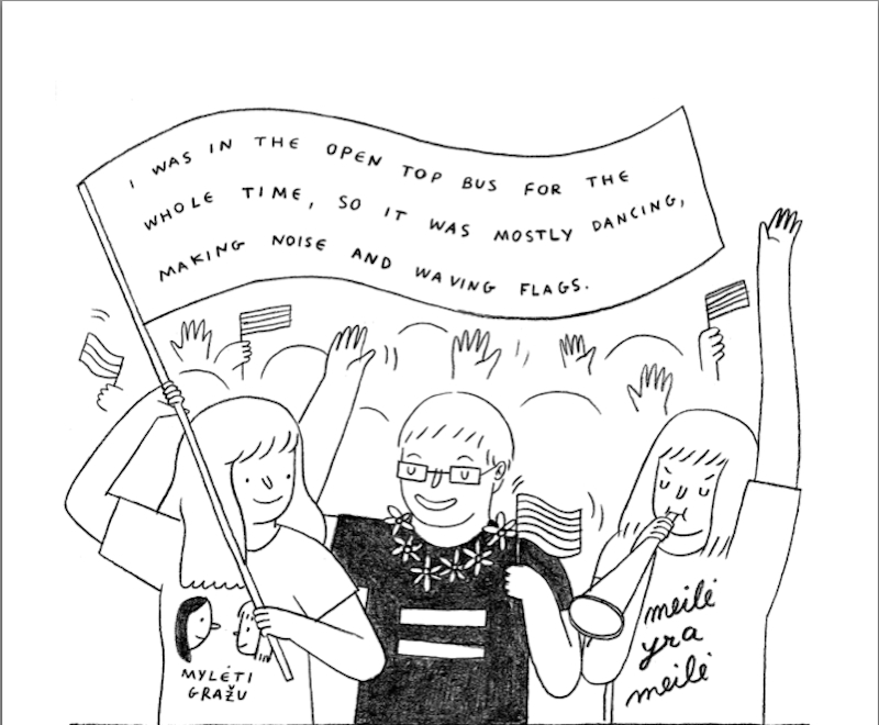 Joana Estrela Takes Us To Pride in Lithuania in her comic “Propaganda”