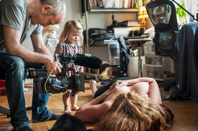 Behind the scenes at "Breastmilk" the movie