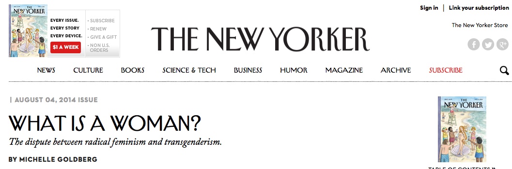 The New Yorker’s Skewed History of Trans-Exclusionary Radical Feminism Ignores Actual Trans Women