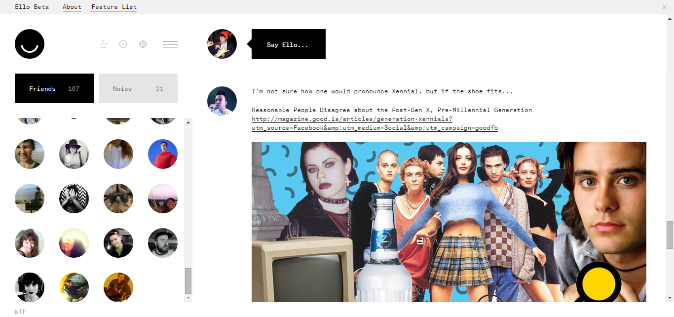 Facebook Says Goodbye, You Say Ello