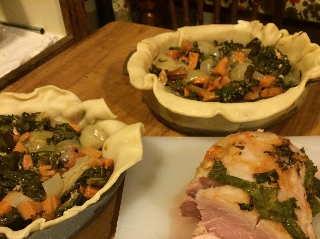 Get Baked: Pork, Collard Green, and Persimmon Pot Pie