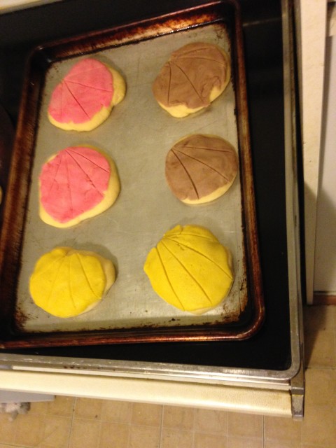 We made conchas, which is a traditional design that looks like sea shells.