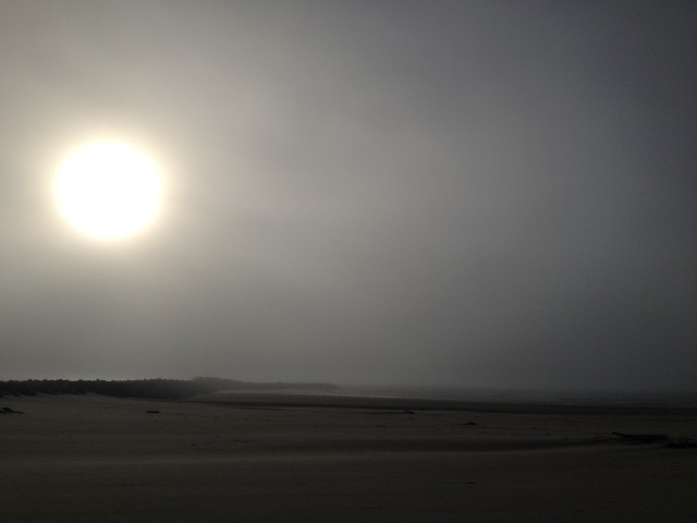 First view of the Pacific Ocean at Florence, OR