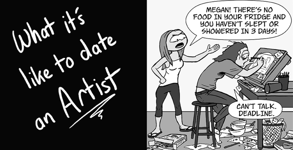 Saturday Morning Cartoons: What It’s Like to Date an Artist