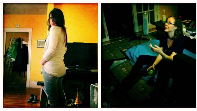 Lizz's apartment, and getting fucked up therein