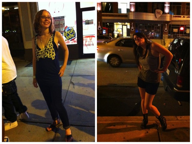 Waiting outside Machine for Second Saturday, the dyke night