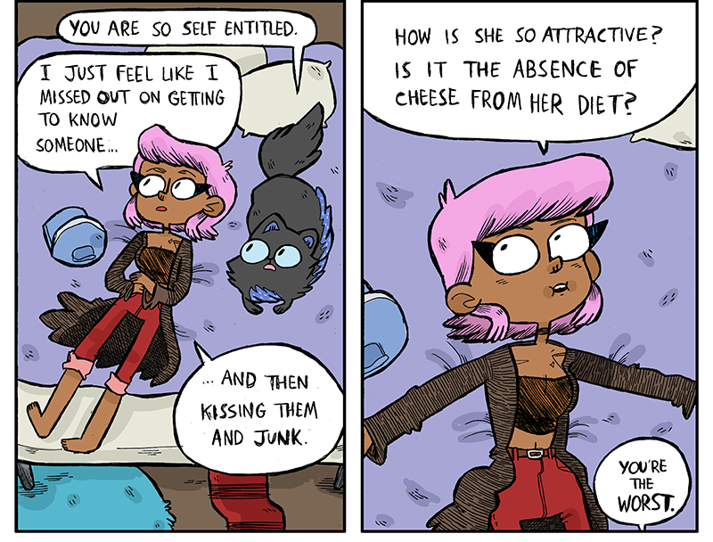 Drawn to Comics: Sarah Graley’s Webcomics About Queer Pizza Witches, Punk Rock Freelance Warriors and Cute Cats