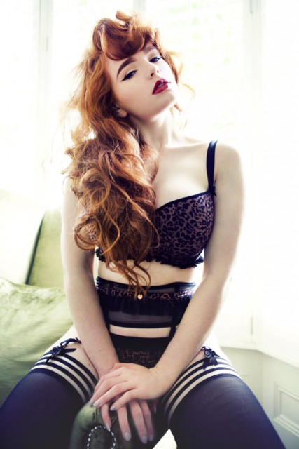 Miss Deadly Red for Curvy Kate lingerie via the lingerie addict