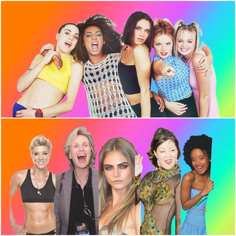 If Lesbian/Bi Celebrities Were 90s Boy/Girl Bands