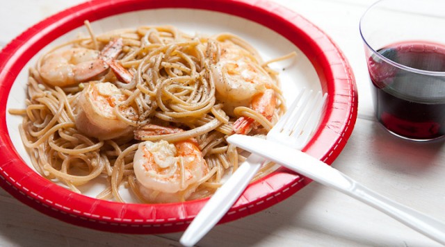 Shrimp Scampi For One