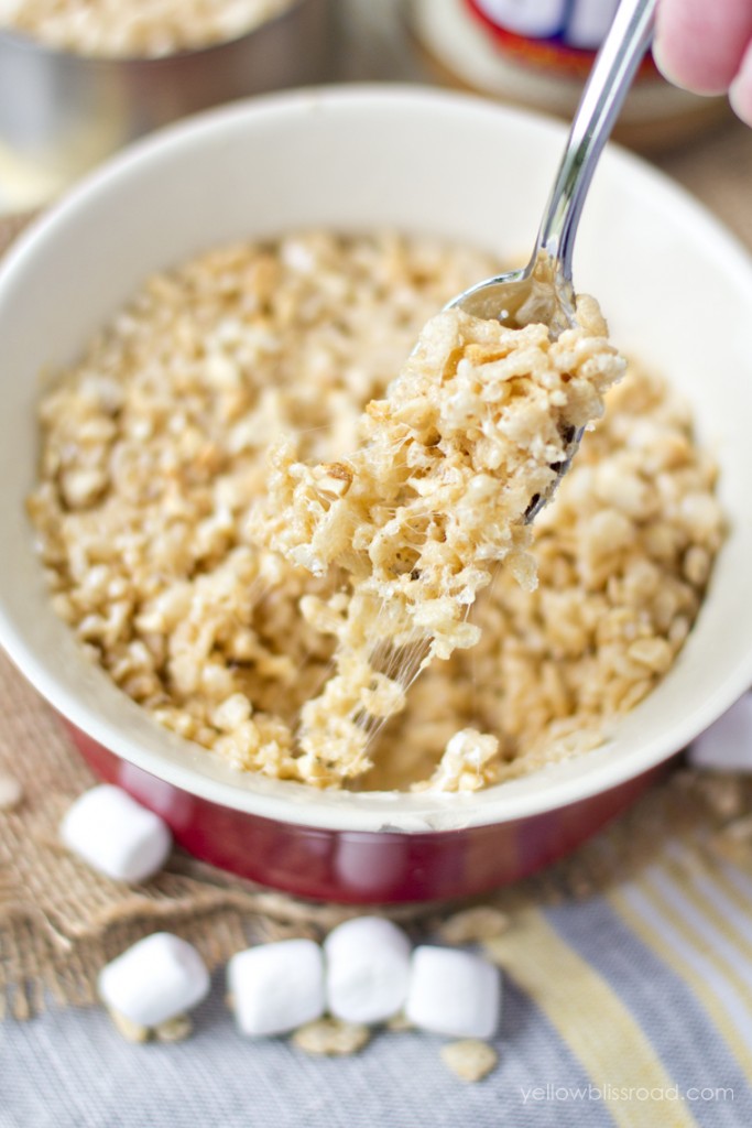 Single Serve Microwave Nutella Rice Krispie Treat