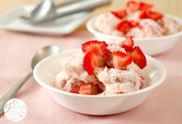 Honey Ginger Strawberry Ice Cream