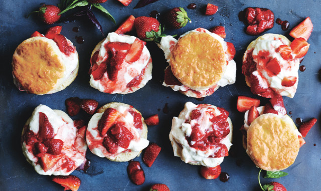 Strawberry-Basil Shortcakes