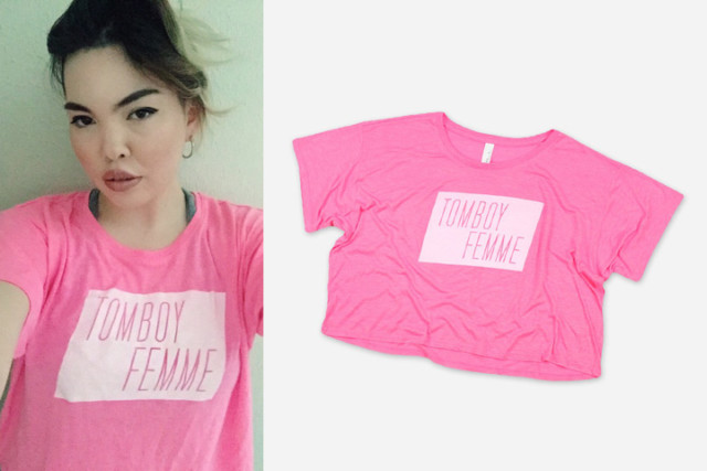 Cecelia wearing our Tomboy Femme Crop Top