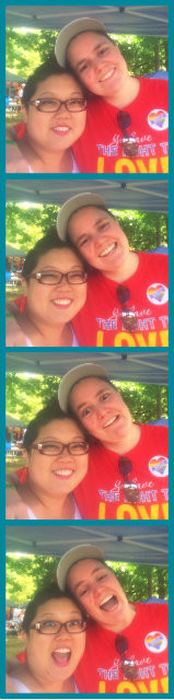 Two weird peas in a weird pod, at their last child-free Pride.