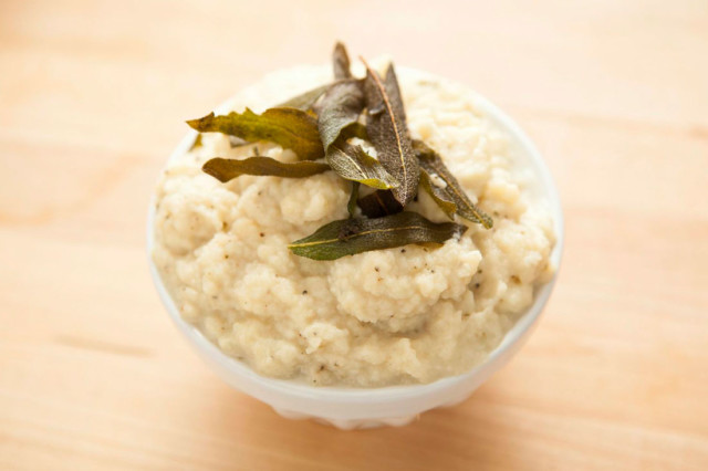 Celery Root and Sage Mash via Brit.co
