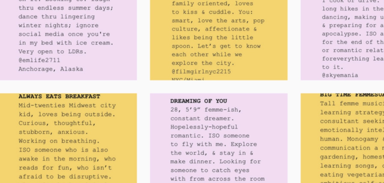 Public Personals: A Peek Inside the Queer Instagram Dating Experiment
