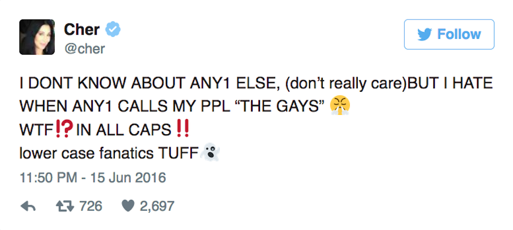 Cher’s Best Tweets of 2016
