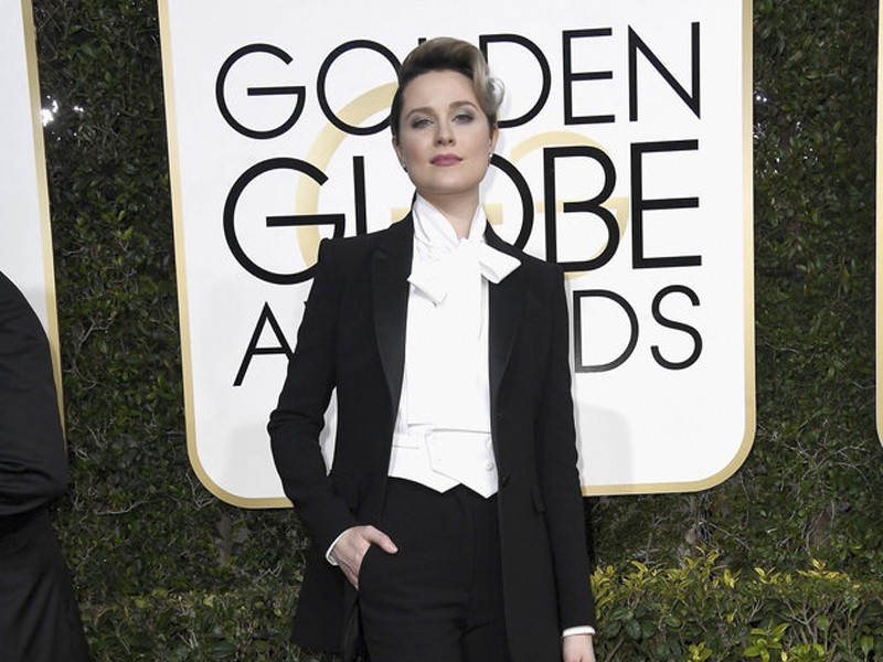 Evan Rachel Wood Wears A Goddamn Tuxedo To The Golden Globes, Everyone Faints