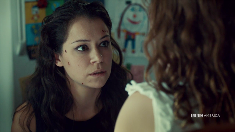 Sarah looks very concerned about Kira