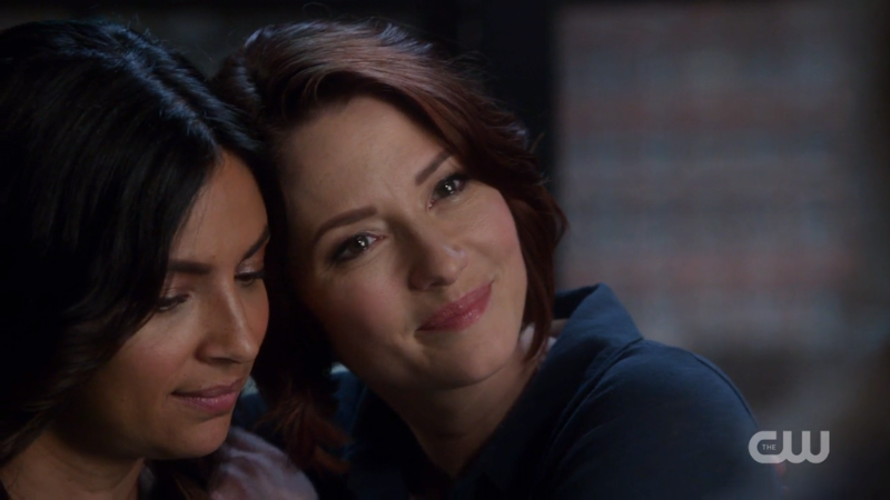 Alex huggles up on Maggie