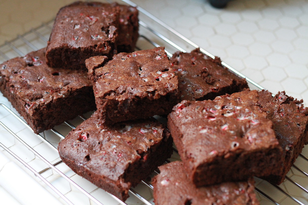 Femme Brûlée: Dark Chocolate Candy Cane Brownies